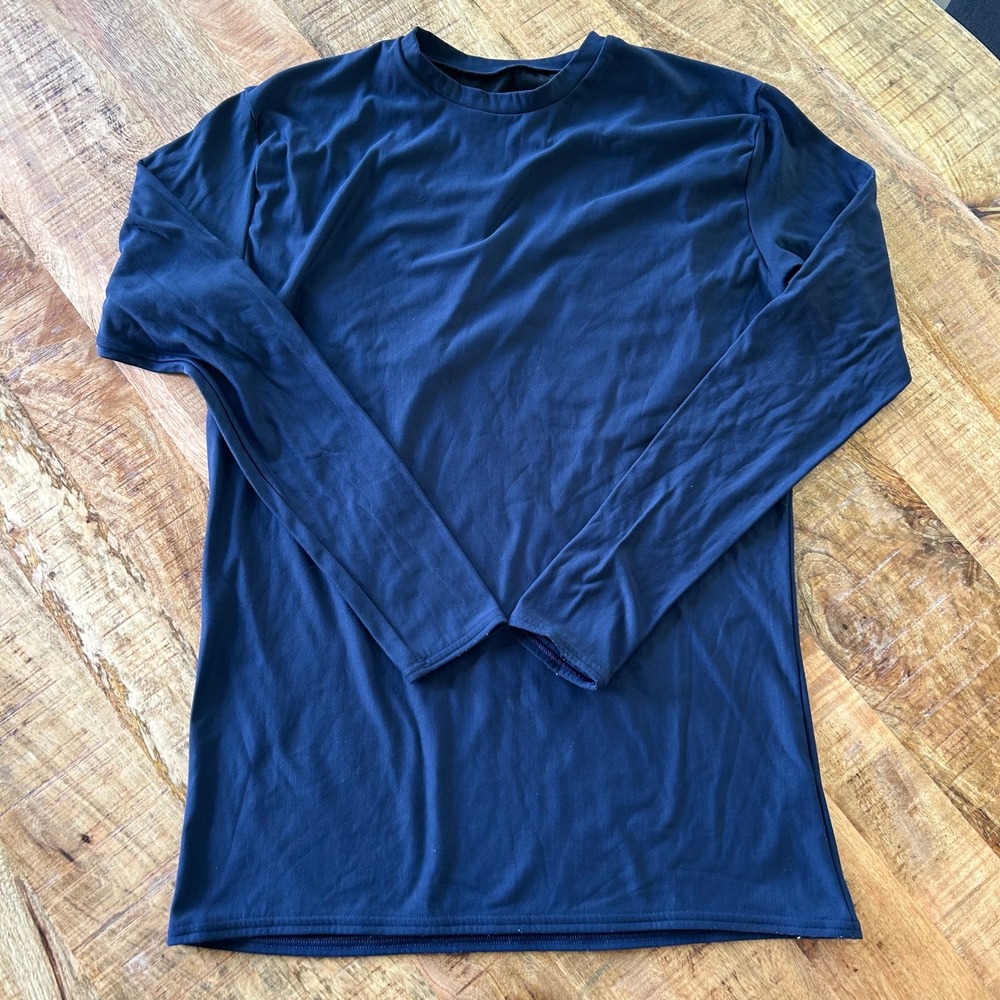 Badger Sport Mens 3XL Navy Blue Long Sleeve Compression Shirt Fleece Lined 2622